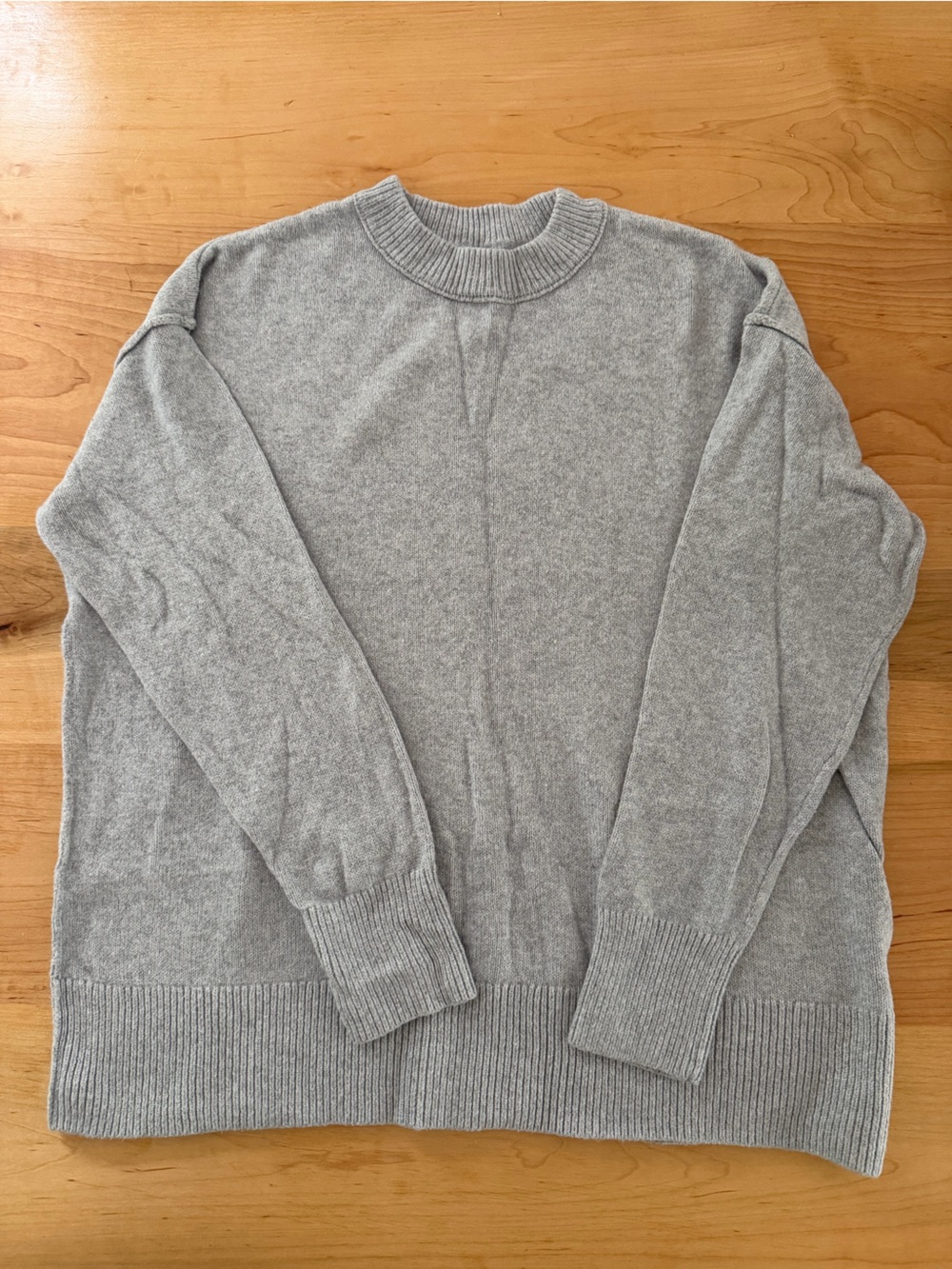 aerie Light Gray Crew Neck Sweater